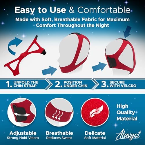Ruby Style - Faja para la Barbilla para Dormir - Ideal para Usuarios de CPAP - Mantiene la Boca Cerrada - Antisono para Hombres y Mujeres - Solución - imagen 5