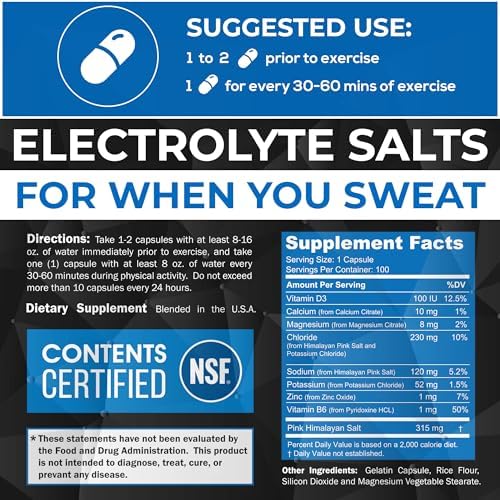 Sales de Electrolitos Polyfit - 100 Tabletas de Sal - Certificadas por NSF - Suplemento para Hidratación Rápida, Recuperación y Resistencia para - imagen 2
