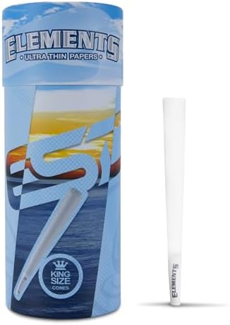 Conos Elements King Size | Paquete de 50 | Papel de arroz natural pre enrollado con puntas y palitos de embalaje incluidos - imagen 1
