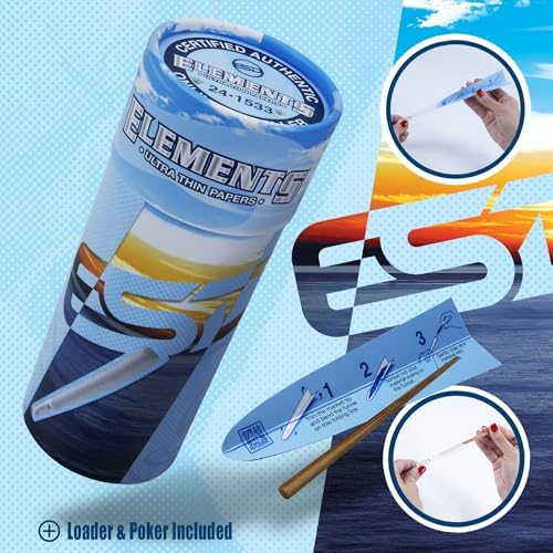 Conos Elements King Size | Paquete de 50 | Papel de arroz natural pre enrollado con puntas y palitos de embalaje incluidos - imagen 3