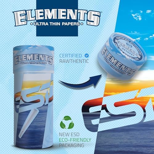 Conos Elements King Size | Paquete de 50 | Papel de arroz natural pre enrollado con puntas y palitos de embalaje incluidos - imagen 5