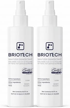 BRIOTECH Desinfectante en Spray Hipocloroso, Elimina 99.99% de Virus y Bacterias, Control de Moho y Olores, Suave para Guarderías y Áreas de Juego, - imagen 1