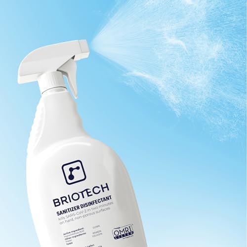 BRIOTECH Desinfectante en Spray Hipocloroso, Elimina 99.99% de Virus y Bacterias, Control de Moho y Olores, Suave para Guarderías y Áreas de Juego, - imagen 4