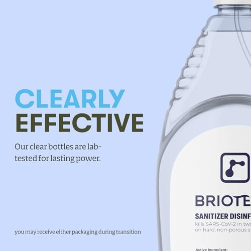 BRIOTECH Desinfectante en Spray Hipocloroso, Elimina 99.99% de Virus y Bacterias, Control de Moho y Olores, Suave para Guarderías y Áreas de Juego, - imagen 6