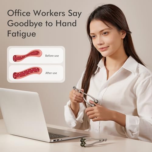 Rodillo de Jade 2 en 1 CHOSIN y Masajeador de Dedos para Alivio de Fatiga y Dolor, Artritis para Adultos Mayores - Herramienta Terapéutica Doble Cara - imagen 4