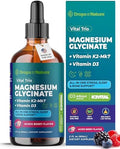 Suplemento de Magnesio Glicinato, Vitamina K2 y D3 – Vegano, Libre de OGM – VIT D MK7 K2 Suplemento de Vitaminas y Mezcla de Magnesio – Nutrientes - imagen 1