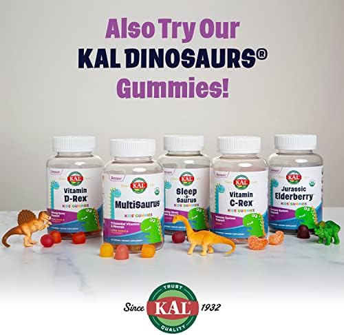 KAL Suplemento Inmunológico para Niños con Zinc y Saúco, Melts de Bayas Mixtas, Formas Divertidas de Dinosaurios, Vegano, 90 Servings - imagen 6