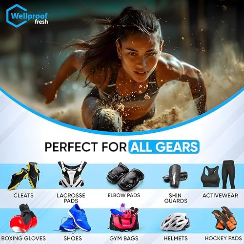 Limpiador y Eliminador de Olores 2 en 1 Wellproof - Desodorante Nano-Enzimático 3X para Ropa Deportiva, Beisbol, Hockey, Fútbol, Boxeo, MMA, Mochila - imagen 2