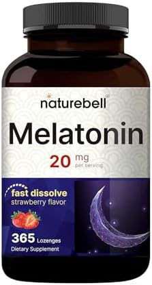 NatureBell Melatonina 20mg - 365 Pastillas - Suplemento para Dormir y Relajación Nocturna para Adultos - Se Disuelve Rápido - imagen 1