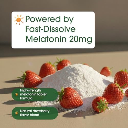 NatureBell Melatonina 20mg - 365 Pastillas - Suplemento para Dormir y Relajación Nocturna para Adultos - Se Disuelve Rápido - imagen 6