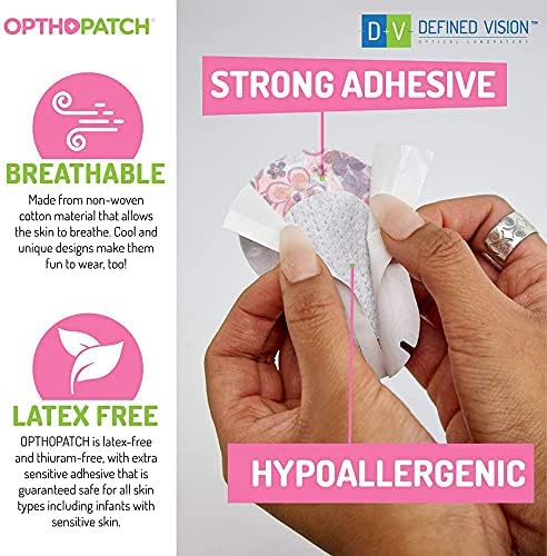 Parche Oftálmico para Niños Opthopatch - Adhesivo Extra Sensible - Diseño para Niñas [Serie II] - 40 Piezas + 1 Tabla de Recompensas - imagen 4