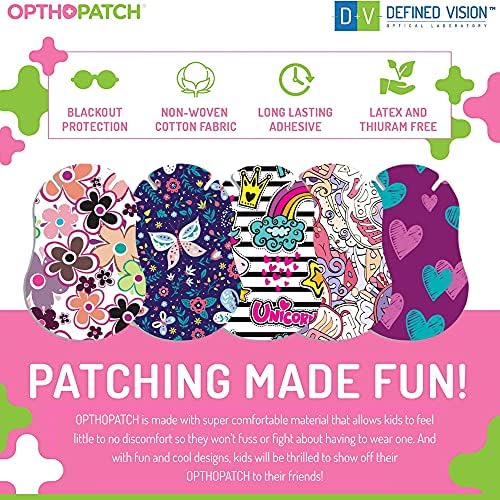 Parche Oftálmico para Niños Opthopatch - Adhesivo Extra Sensible - Diseño para Niñas [Serie II] - 40 Piezas + 1 Tabla de Recompensas - imagen 5