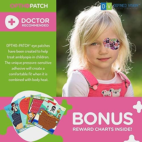 Parche Oftálmico para Niños Opthopatch - Adhesivo Extra Sensible - Diseño para Niñas [Serie II] - 40 Piezas + 1 Tabla de Recompensas - imagen 6