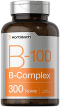Horbäach Complejo de Vitamina B-100 | 100% del Valor Diario | 300 Tabletas | Suplemento Vegetariano, No Transgénico y Sin Gluten - imagen 1