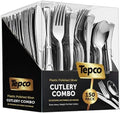 Set de Cubiertos Desechables de Plástico Plateado - 150 Piezas: 50 Cucharas, 50 Tenedores, 50 Cuchillos - Resistente para Fiestas en Gran Cantidad - imagen 1