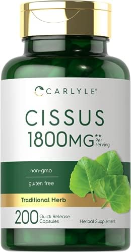 Carlyle Cissus Quadrangularis | 200 Cápsulas | Suplemento de Extracto de Hierbas Tradicional | Fórmula Sin OGM y Libre de Gluten - imagen 1