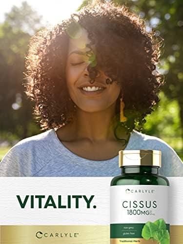 Carlyle Cissus Quadrangularis | 200 Cápsulas | Suplemento de Extracto de Hierbas Tradicional | Fórmula Sin OGM y Libre de Gluten - imagen 6
