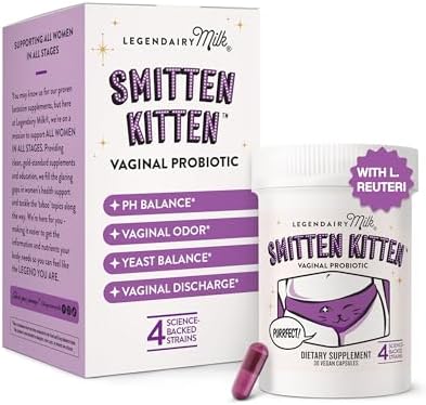 Legendairy Milk Smitten Kitten™ - Probióticos Vaginales para Mujeres - Lactobacillus Reuteri para la Salud Vaginal y Bienestar Urinario - imagen 1
