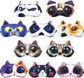 Syhood Paquete de 10 Antifaces Divertidos para Juegos de Fiesta, Máscara de Sueño de Animales, Gato y Perro, Suave y Ajustable para Adultos - imagen 1