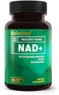 Suplemento BioEmblem de NAD+ | 300 mg de Ribósido de Nicotinamida con CoQ10 y Resveratrol | Apoya el Envejecimiento Saludable, Energía Celular y - imagen 1