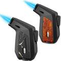 Encendedor de Soplete Refillable Zoocura, 2 Piezas, Lighter de Llama Jet Única, Ajustable, a Prueba de Viento para Hombres, BBQ y Camping - imagen 1