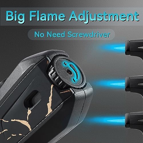 Encendedor de Soplete Refillable Zoocura, 2 Piezas, Lighter de Llama Jet Única, Ajustable, a Prueba de Viento para Hombres, BBQ y Camping - imagen 4