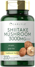 Extracto de Champiñón Shiitake Carlyle | 200 Cápsulas | Sin OGM, Libre de Gluten - imagen 1