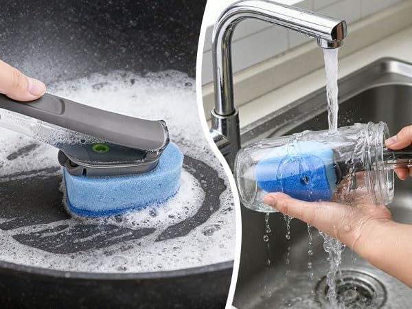 Recargas de Esponja para Cepillo Scotch-Brite - Paquete de 10 Recargas de Cepillo Antirayaduras para Utensilios Antiadherentes, Vidrio y Bañeras - imagen 6