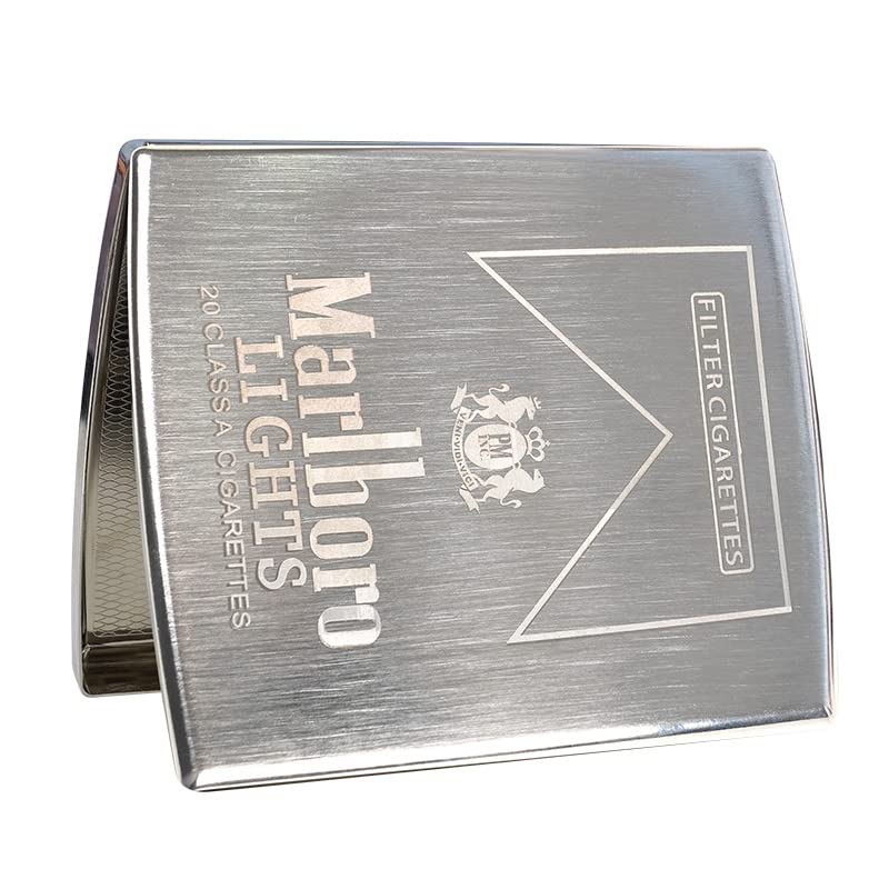 Estuche de Cigarrillos de Metal King Size 85mm, Capacidad para 20, Resistente al Agua, Cierre Seguro - Diseño Compacto y Portátil con Caja de Regalo - imagen 1
