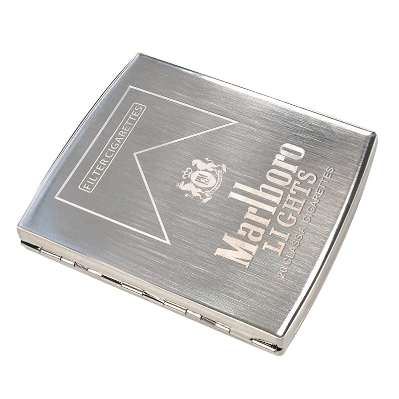 Estuche de Cigarrillos de Metal King Size 85mm, Capacidad para 20, Resistente al Agua, Cierre Seguro - Diseño Compacto y Portátil con Caja de Regalo - imagen 3