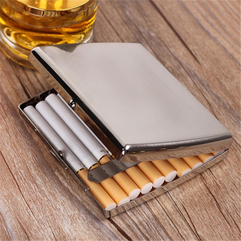 Estuche de Cigarrillos de Metal King Size 85mm, Capacidad para 20, Resistente al Agua, Cierre Seguro - Diseño Compacto y Portátil con Caja de Regalo - imagen 6