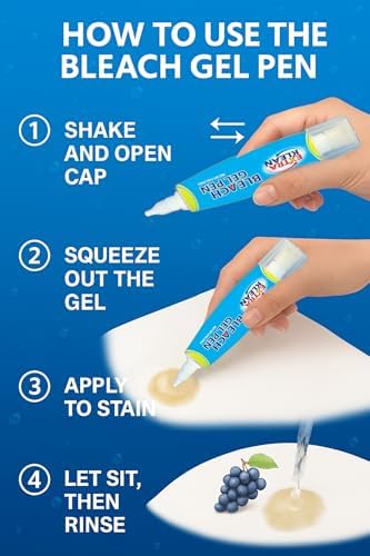 Bolígrafo Quitamanchas en Gel Bleach – Tamaño de Viaje para Ropa, Limpiador Instantáneo de Manchas, Esenciales y Accesorios de Viaje - imagen 4