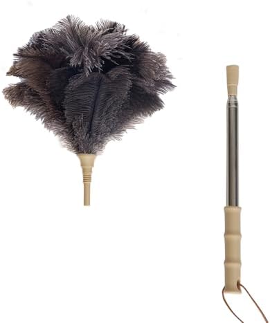 Duster de Plumas de Avestruz Aldwin con Extensión de Hasta 43 Pulgadas, Limpiador Reutilizable y Lavable para Oficina, Auto y Persianas - imagen 1