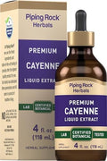 Gotas de Pimiento Cayena Piping Rock | Tintura de 4 Fl Oz | Suplemento Líquido | Vegetariano, Sin Alcohol | No OGM, Sin Gluten - imagen 1