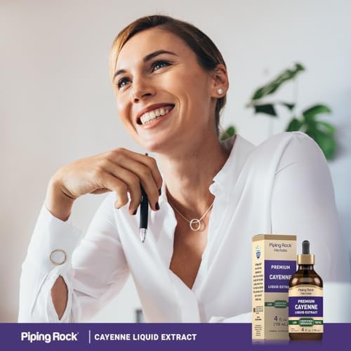 Gotas de Pimiento Cayena Piping Rock | Tintura de 4 Fl Oz | Suplemento Líquido | Vegetariano, Sin Alcohol | No OGM, Sin Gluten - imagen 6