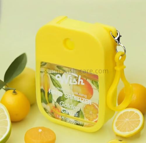 Spray Desinfectante de Manos Wish Tamaño Viaje - Power Mist Hidratante con Llavero y Estuche - Spray Portátil para Mujeres y Niñas, Colección Tropical - imagen 3