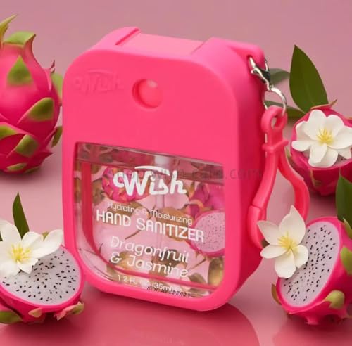 Spray Desinfectante de Manos Wish Tamaño Viaje - Power Mist Hidratante con Llavero y Estuche - Spray Portátil para Mujeres y Niñas, Colección Tropical - imagen 5