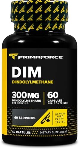Suplemento Primaforce DIM (Diindolilmetano) 300mg, 60 Cápsulas Vegetarianas - Con Extracto de Pimienta Negra BioPerine para Mejor Absorción, Libre de - imagen 1