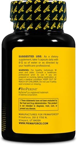 Suplemento Primaforce DIM (Diindolilmetano) 300mg, 60 Cápsulas Vegetarianas - Con Extracto de Pimienta Negra BioPerine para Mejor Absorción, Libre de - imagen 3
