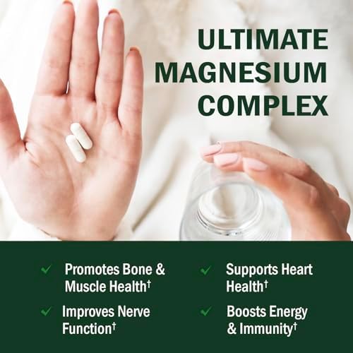 Suplemento de Magnesio BioSchwartz Complejo (90 Cápsulas) 350mg de Glicinato, Citrato, Malato y Taurato para Nervios, Músculos, Corazón y Sueño - imagen 3