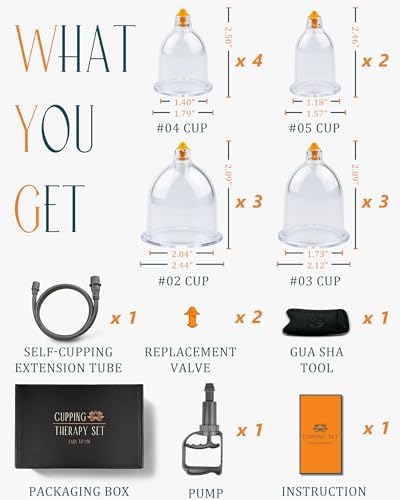 Set de Ventosas DEFUNX de 12 Tazas - Kit de Ventosas para Terapia de Masaje en Casa, Ventosas para Todo el Cuerpo - imagen 6