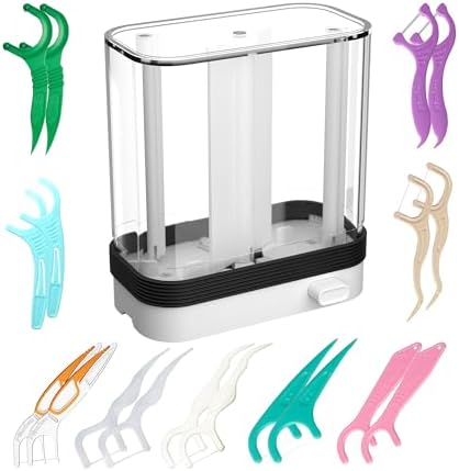 Soporte para Hilo Dental Vacío, Dispensador de Palillos de Hilo Dental para Limpieza Bucal, Estuche de Hilo Dental para Viajes - imagen 1