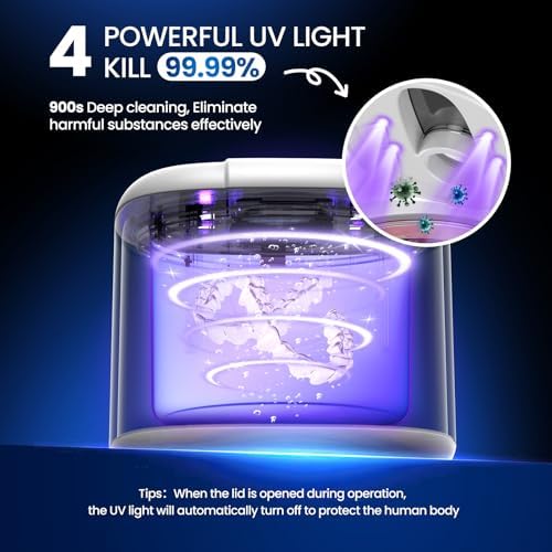 Limpiador Ultrasónico de Retenedores y Dentaduras 45kHz, Limpieza Rápida para Alineadores, Protectores Bucales, Frenos, Cabezas de Cepillo y Joyería, - imagen 3