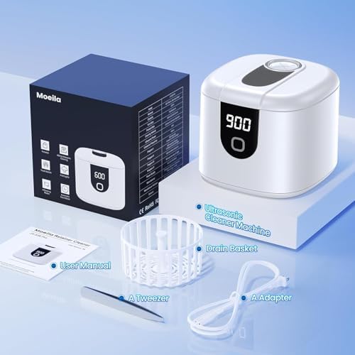 Limpiador Ultrasónico de Retenedores y Dentaduras 45kHz, Limpieza Rápida para Alineadores, Protectores Bucales, Frenos, Cabezas de Cepillo y Joyería, - imagen 8