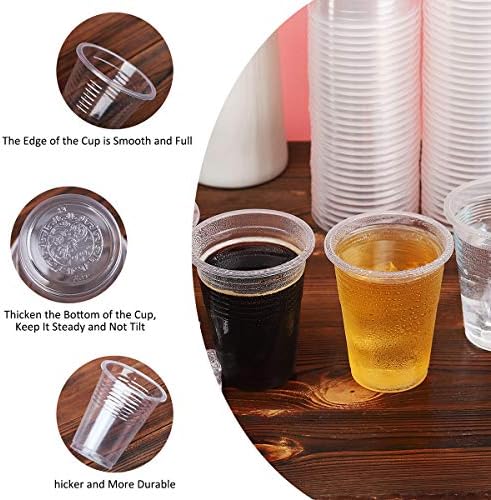 Paquete de 100 Vasos de Plástico de 8 Oz, Vasos Transparentes Desechables para Agua, Vasos Plásticos Claros de 8 Oz - imagen 2