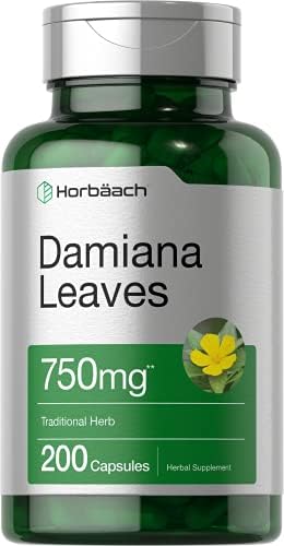 Extracto de Hoja de Damiana Horbäach | 200 Cápsulas | Suplemento Herbal | Fórmula Sin OGM y Libre de Gluten - imagen 1