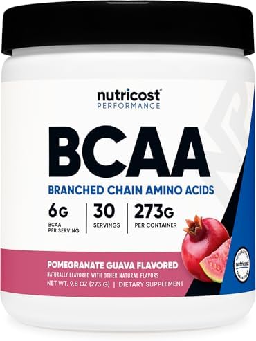 Nutricost Polvo de BCAA 2:1:1 (Granada y Guayaba, 30 Porciones) - Aminoácidos de Cadena Ramificada - imagen 1