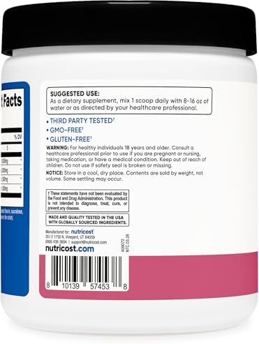 Nutricost Polvo de BCAA 2:1:1 (Granada y Guayaba, 30 Porciones) - Aminoácidos de Cadena Ramificada - imagen 4