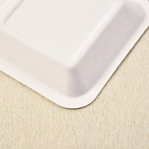 Platos Desechables de Papel Elsjoy 200 Piezas, Platos Cuadrados de 4.5 Pulgadas para Pasteles y Aperitivos, Hechos de Fibra de Bagazo de Caña de - imagen 3