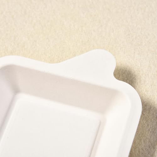 Platos Desechables de Papel Elsjoy 200 Piezas, Platos Cuadrados de 4.5 Pulgadas para Pasteles y Aperitivos, Hechos de Fibra de Bagazo de Caña de - imagen 4